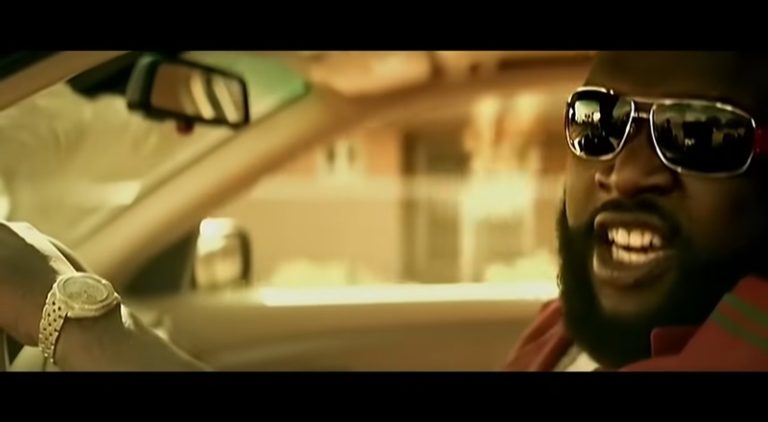 Rick Ross in the video for "Hustlin,'" the song that put him on the map.