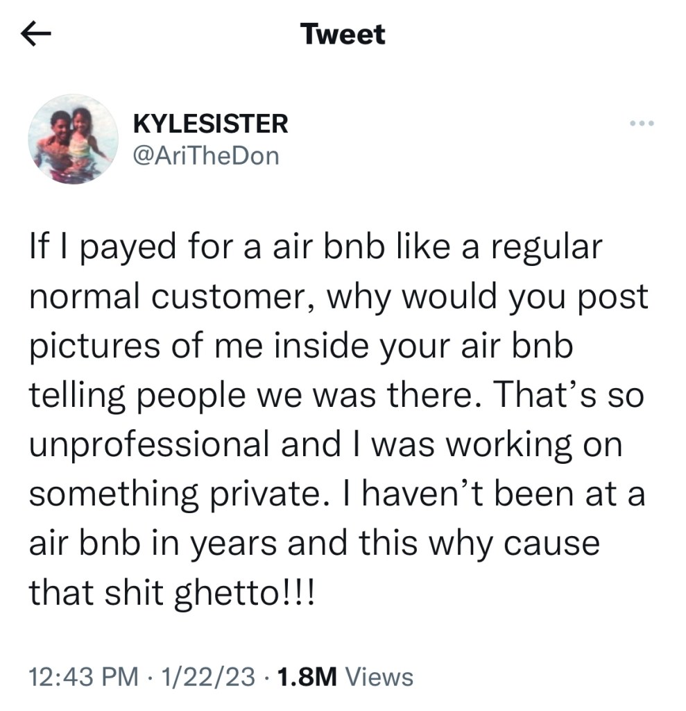 Ari Fletcher Calls Out Airbnb Owner For Posting Pictures Of Her Inside The  Property