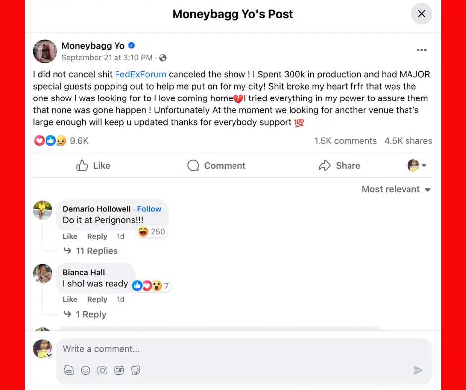 Moneybagg Yo announces cancelation of Memphis concert