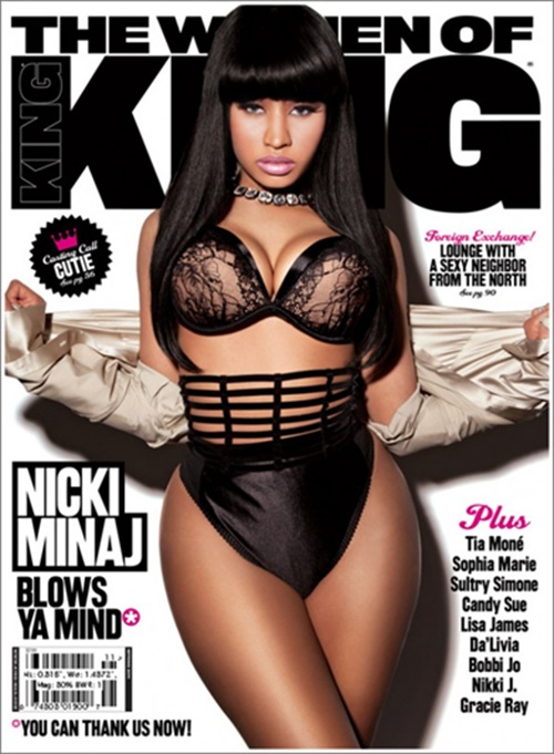 Nicki Minaj on the cover for the January 2011 edition for KING Magazine.