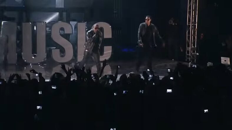 Jay-Z and Kanye West performed "H.A.M.," early this year. Now, they're officially "The Throne" and are doing a 24-city "Watch The Throne" tour.