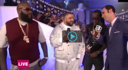 Rick Ross, DJ Khaled, and Ace Hood interview during the 2011 VMAs, where Ross addresses Kreayshawn dissing him.