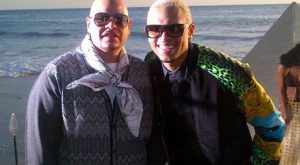 Fat Joe and Chris Brown shoot Another Round music video on beach