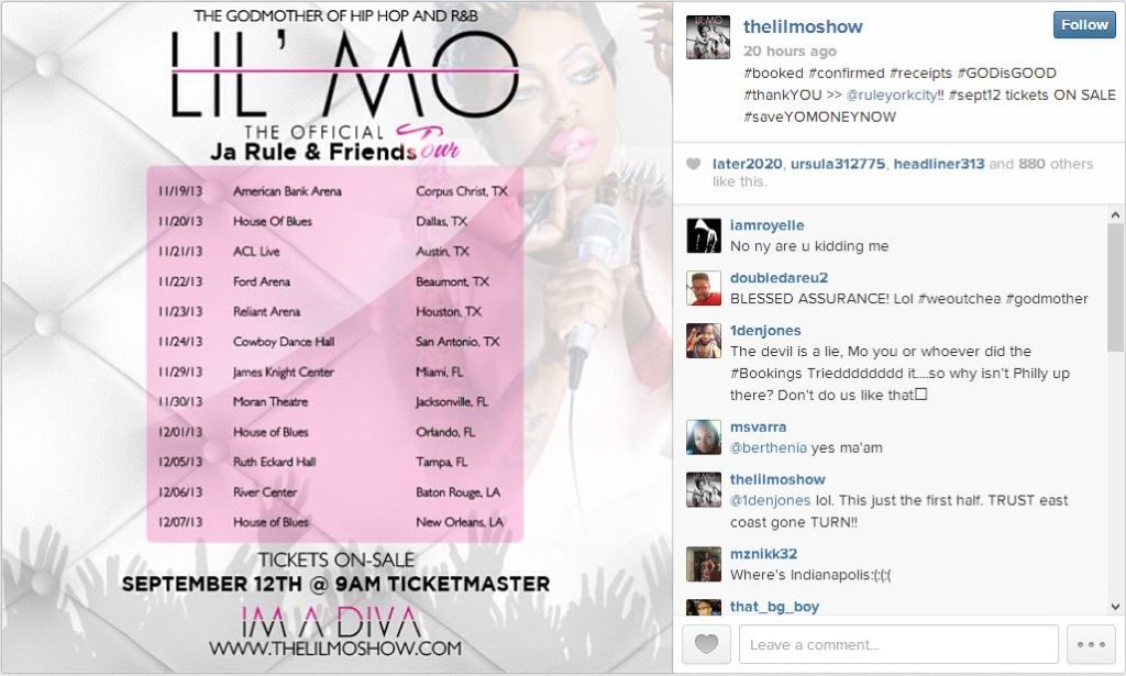 Lil' Mo Ja Rule tour