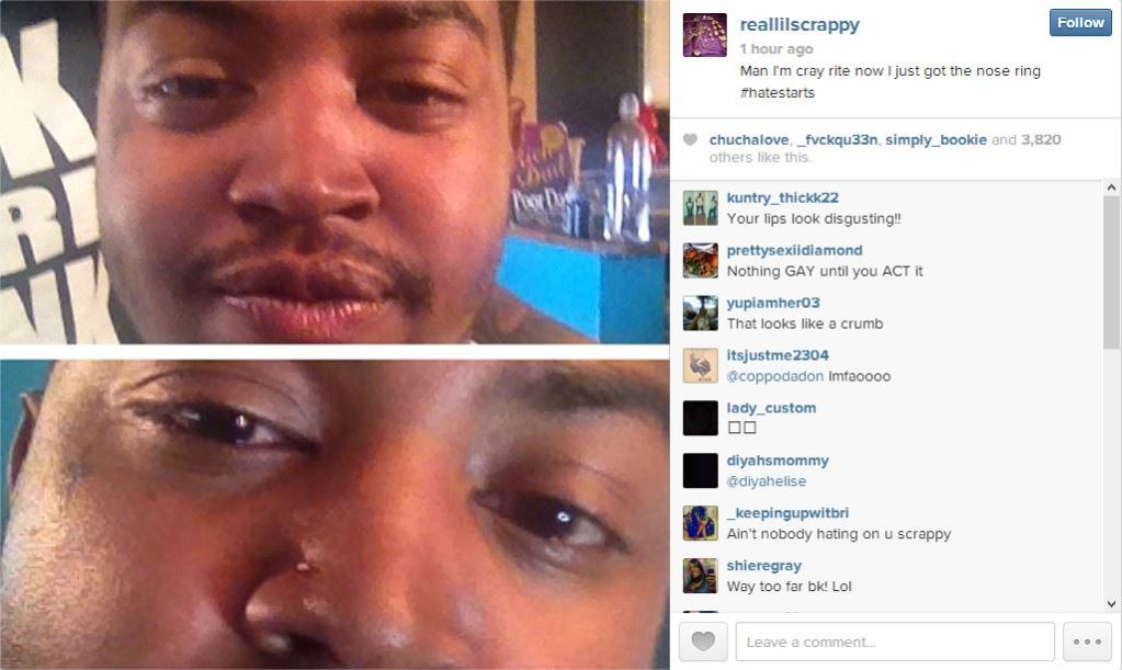 Lil' Scrappy IG nose ring