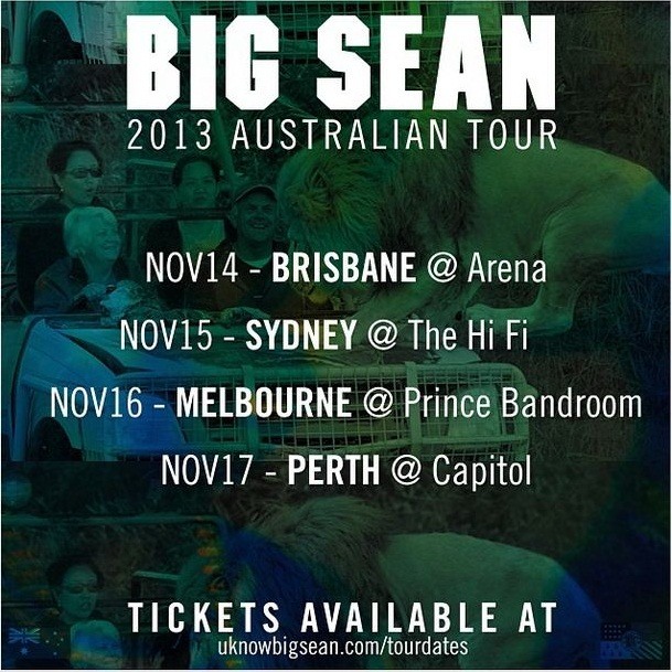 Big Sean Australian tour