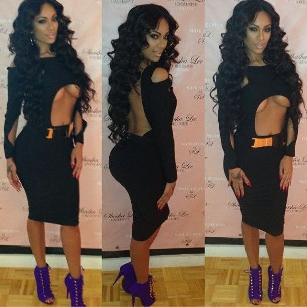 Erica Mena black dress 2
