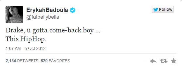 Erykah Badu tweet