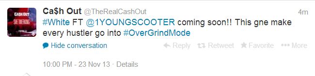 Ca$h Out tweet