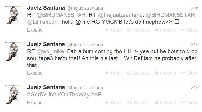 Juelz Santana tweet