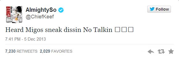 Chief Keef Migos diss
