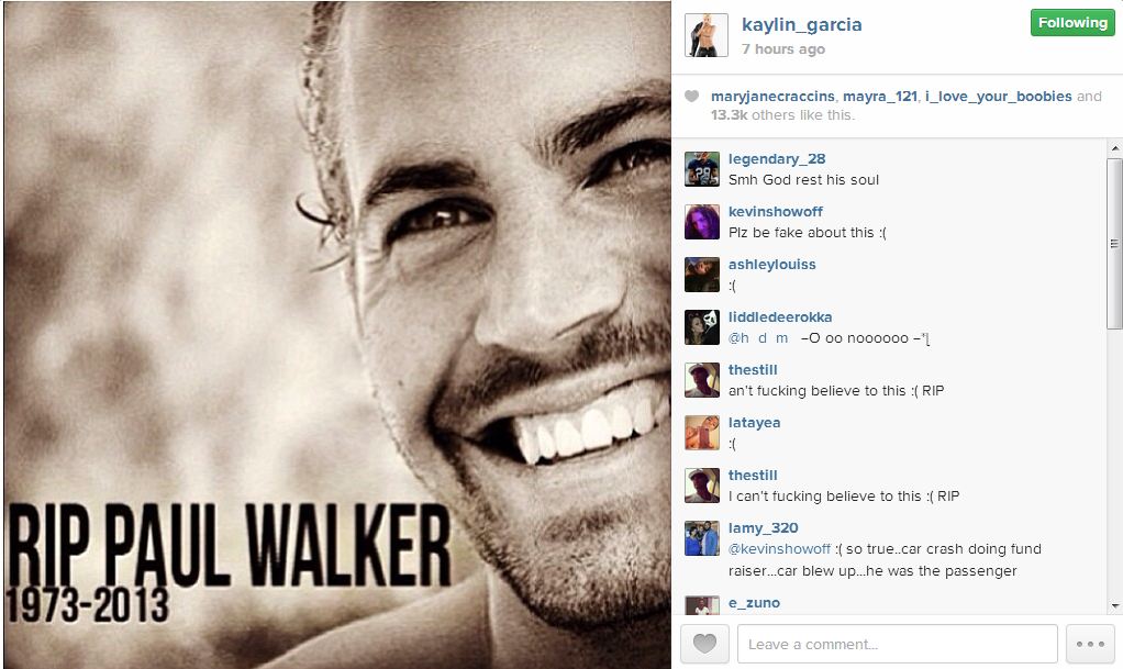 Kaylin Garcia Paul Walker