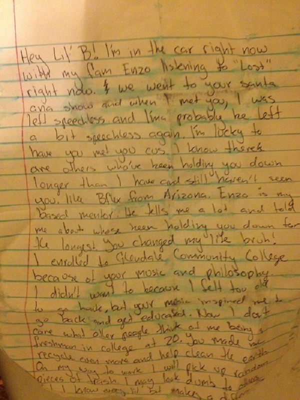 Lil B letter