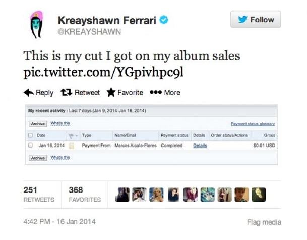 Kreayshawn tweet