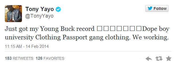 Tony Yayo tweet