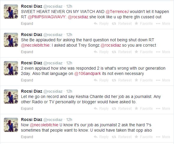 Rocsi tweets