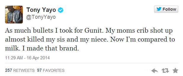 Tony Yayo 50 Cent tweet