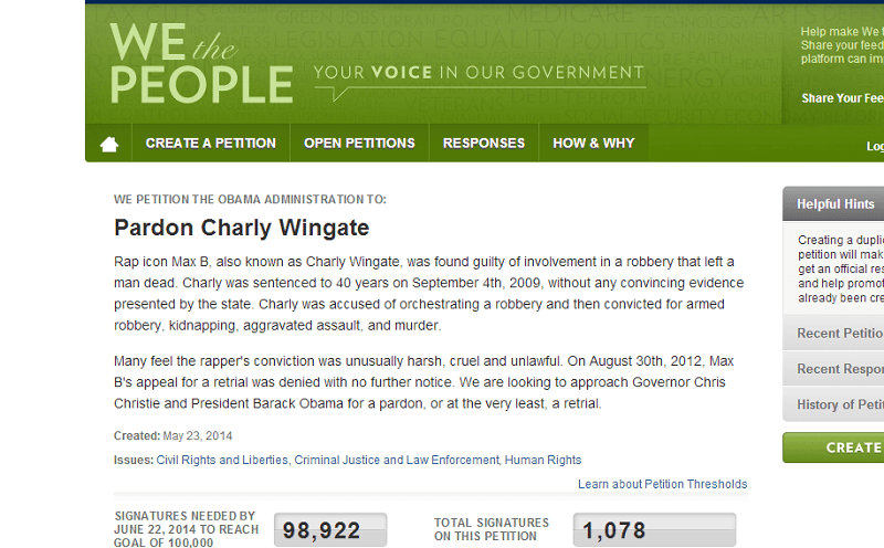 Max B petition