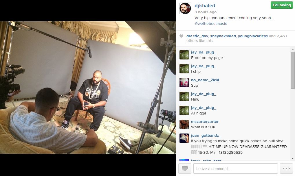 DJ Khaled announcement 5