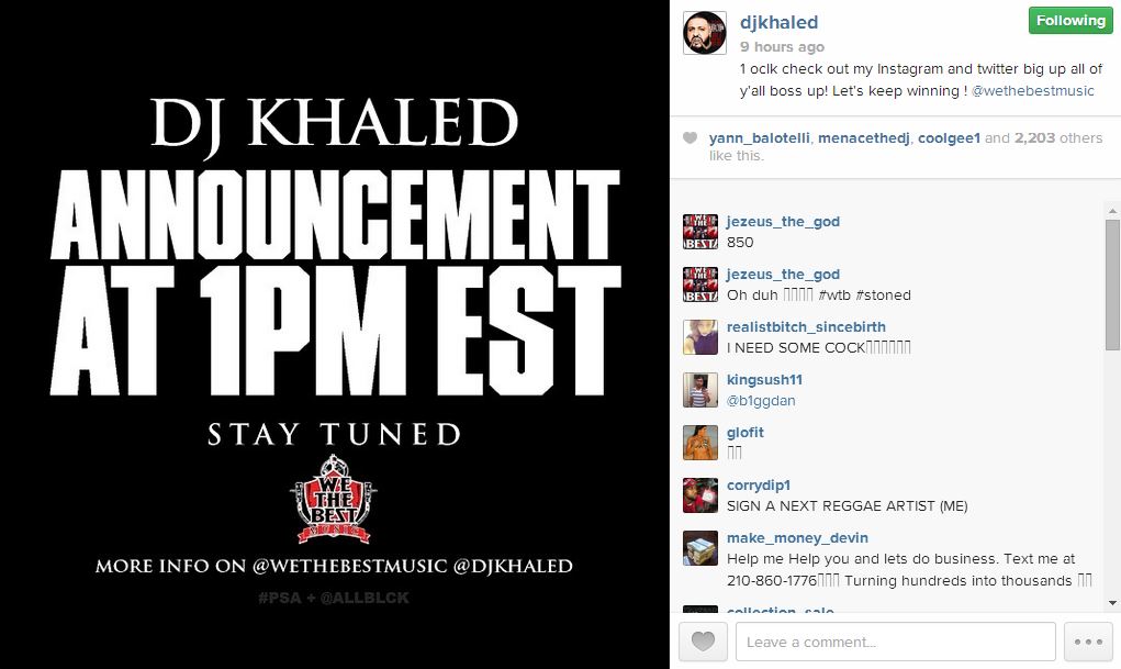 Khaled announcement