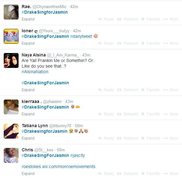 Drakesingforjasmintweet4