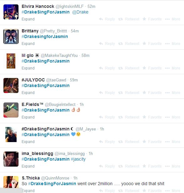 Drakesingforjasmintweet5
