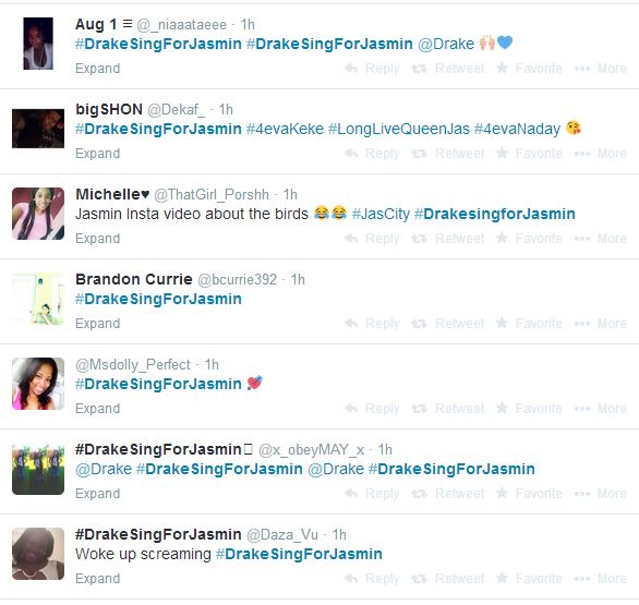 Drakesingforjasmintweet6