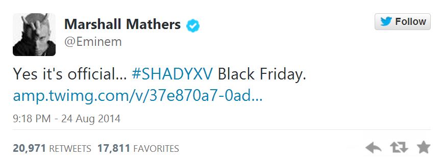 Eminemnewalbumtweet