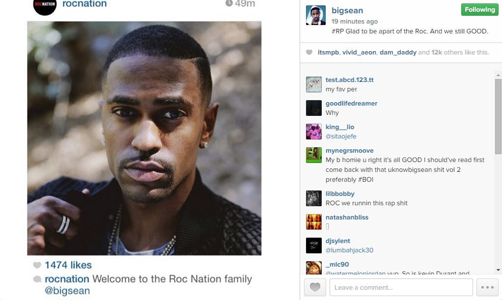 Big Sean Roc Nation