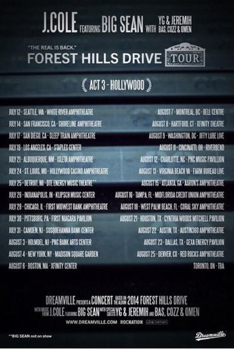 Forest Hills Drive tour dates 2