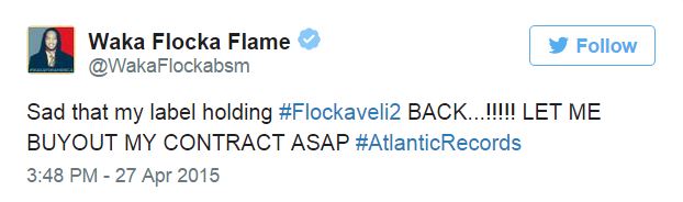 Wakaflockarecordlabelbeeftweet