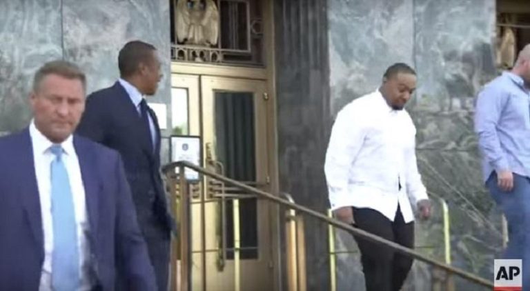 Jay-Z and Timbaland leave court after day one of Big Pimpin trial
