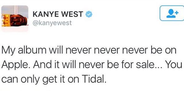 Kanyeappletweet