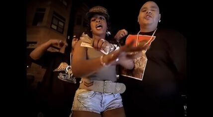 Fat Joe and Remy Ma in the "Lean Back" music video.