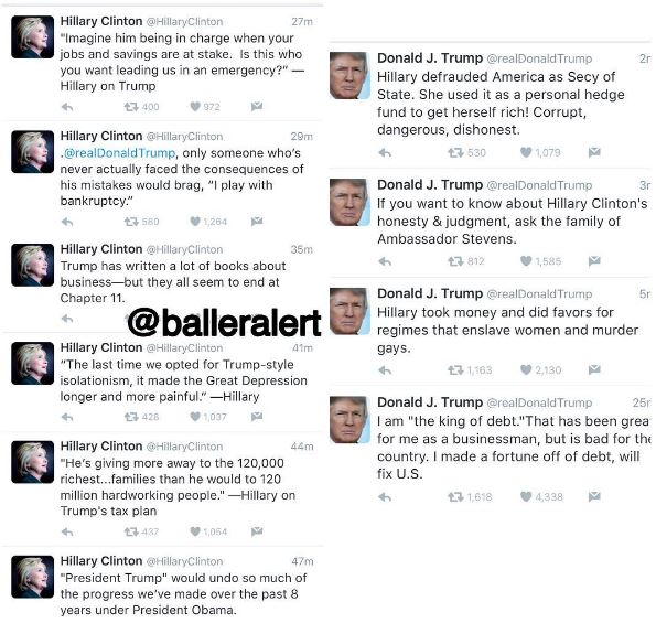 Clintonvstrumptweets