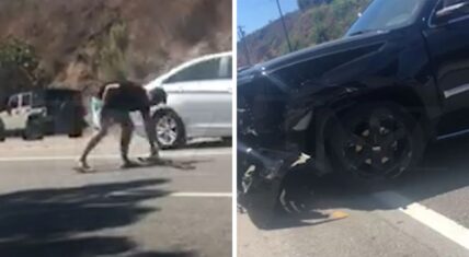 Robin Thicke survives Malibu car crash with his fiancée