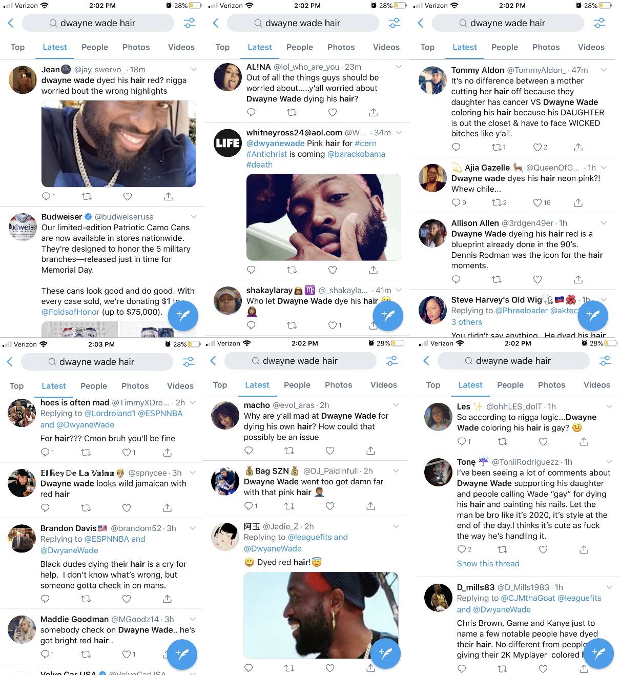 Dwyane Wade is being clowned by Twitter, over dying his hair red. People are not only making fun of the color, but bringing Wade's sexuality into question. Fans on Twitter are actually calling the retired NBA legend gay for changing his hair color.