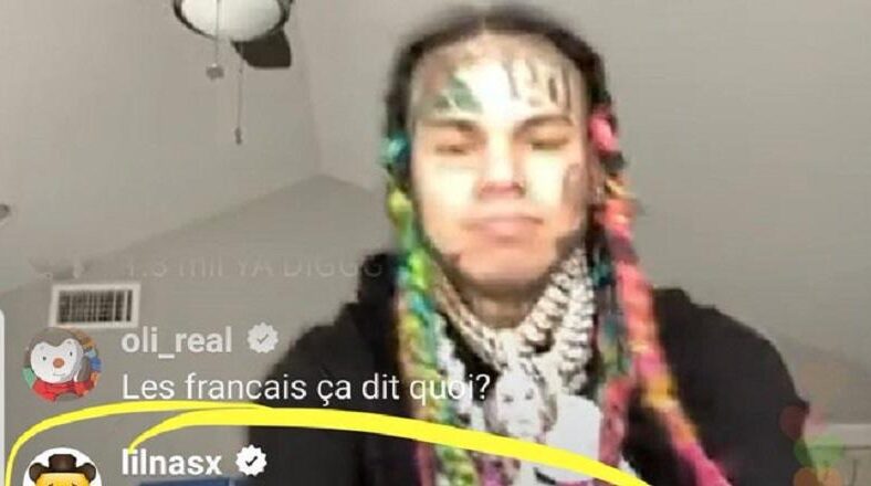 Lil Nas X seemingly flirts with 6ix9ine, on his record-breaking Instagram Live, with 2 million viewers. The "Old Town Road" rapper, who came out as bisexual, in 2019, commented on the Live. His comment said "no homo, he looking kinda cute."