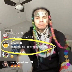 Lil Nas X seemingly flirts with 6ix9ine, on his record-breaking Instagram Live, with 2 million viewers. The "Old Town Road" rapper, who came out as bisexual, in 2019, commented on the Live. His comment said "no homo, he looking kinda cute."