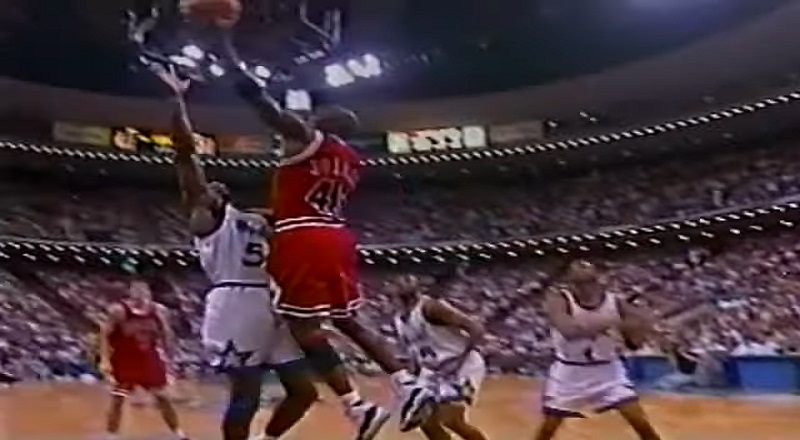 Michael Jordan's Bulls lose Game 1 to Horace Grant's Orlando Magic, in Orlando, on May 7, 1995. Game 1 of the second round of the 1995 NBA Playoffs