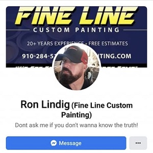 Ron Lindig, local Jacksonville, North Carolina business owner, CEO of Fine Line Custom Painting, makes racist remarks on Facebook. After a woman suggests a peaceful protest, he tells her to go back to the motherland, where she came from. After receiving backlash, Lindig responded by insulting black people, motherf*ckers and thieves.