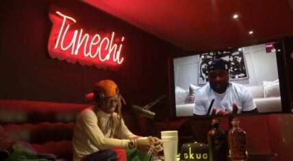 Lil Wayne interviewing 50 Cent on Young Money Radio, during controversial discussion about Black women.