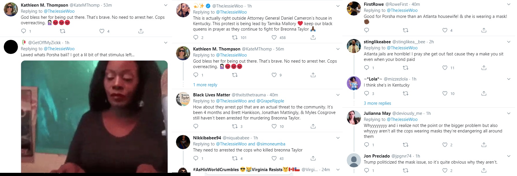 Brett Hankison is currently on vacation, as his wife shared on Instagram. Given the smile on his face, no one would guess that he killed an innocent person, less than six months ago, but he was one of the officers involved in Breonna Taylor's murder, who got off scott free. Meanwhile, Porsha Williams, of "The Real Housewives of Atlanta," was arrested, in Atlanta, this afternoon for a peaceful protest in honor of Breonna Taylor.