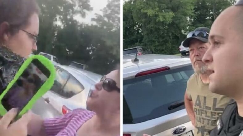 Jalen Rose, a young black man, was confronted, while protesting. A woman named Patsy Kays Bush, according to his Facebook status, was the woman who confronted him. She threatened to hang Jalen Lee in her front yard, making the threat right in front of the police, who did nothing to the woman, who communicated a threat right in front of them.