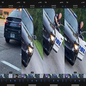 Last week, Stayvon Varner was running late for an important meeting, so he decided to pass two cars. According to his Facebook status, he was in a 45 mph zone, but he wanted to drive 50 mph. One of the cars he passed was an officer for the city of Charleston, but they were in Dorchester County, South Carolina, not in the Charleston jurisdiction. When he passed the Charleston police car, the officer began to harass him, threatening him, when he pulled him over, and then threw up the "white power" symbol, as he drove away.