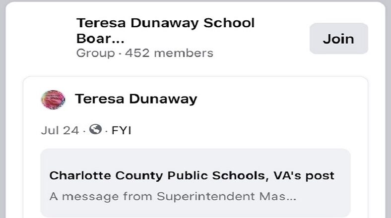 Teresa Dunaway, a school board member for Charlotte County Public Schools, in Virginia is not a fan of George Floyd. When she saw an article about George Floyd's memorial hologram being shown in Richmond, the Virginia state capital, she didn't like it. Posting onto Facebook, Dunaway said "stupid as hell," boldly adding "Yes I said it!"