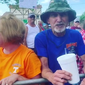 Jay Fudge shares, on Facebook, some young black people, presumably himself and some friends, being harassed by a white couple. Apparently, they were wearing Black Lives Matter attire, as the woman in the orange shirt repeatedly screamed "White Lives Matter." The woman leveled threats, asking the young black woman what she was going to do about her comments, as she calls the young woman a "crazy, twisted, stupid person," along with calling her a "poor little black girl." The husband, meanwhile, also made threats, but went onto say that he loves all people, but "hates you motherf*ckers."
