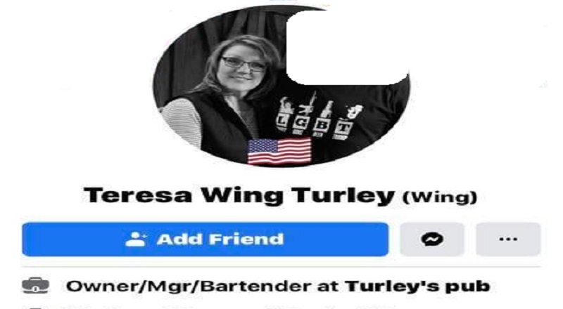 Teresa Wing Turley is a local business owner, in Powers Lake, North Dakota, where she is the owner of Turley's Pub. Turley even works in her bar, where she serves as bartender. Recently, Teresa Wing Turley ranted about black people, calling them "wild monkeys," saying they should be shot, adding that they should be shot dead.