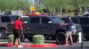 Steven Nowak shared a video on Facebook of two men who got into an altercation. On the video, all that was shown was a white man pointing a gun at a black man, cocking it several times, as the black man hurled insults and slurs at him, egging him onto shoot him. Meanwhile, a man wearing a mask tried to break things up, as onlookers watched. An eyewitness claims the fight broke out, due to the black man nearly running the white man over and, instead of simply talking, jumping out of his vehicle to immediately begin screaming and cursing.