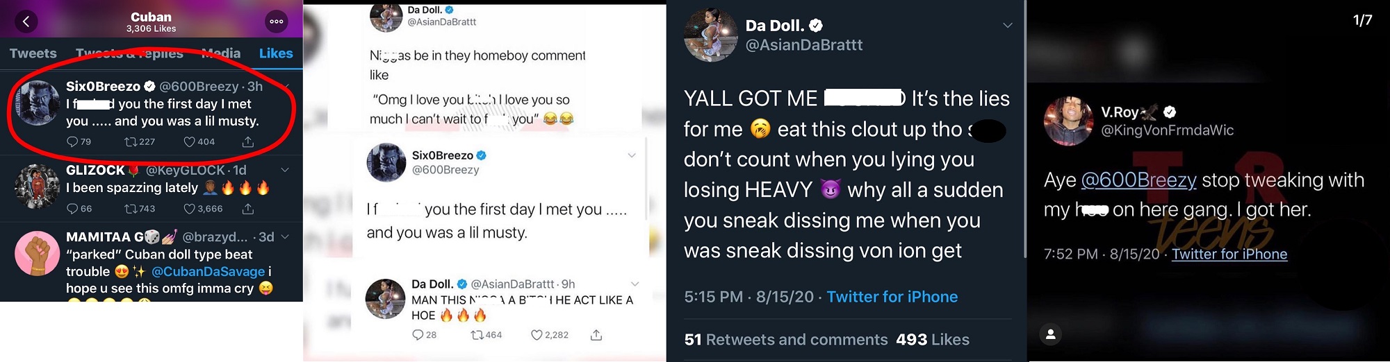 600 Breezy claims he smashed Asian Doll the day they met